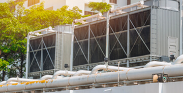 Exterior view of large HVAC system
